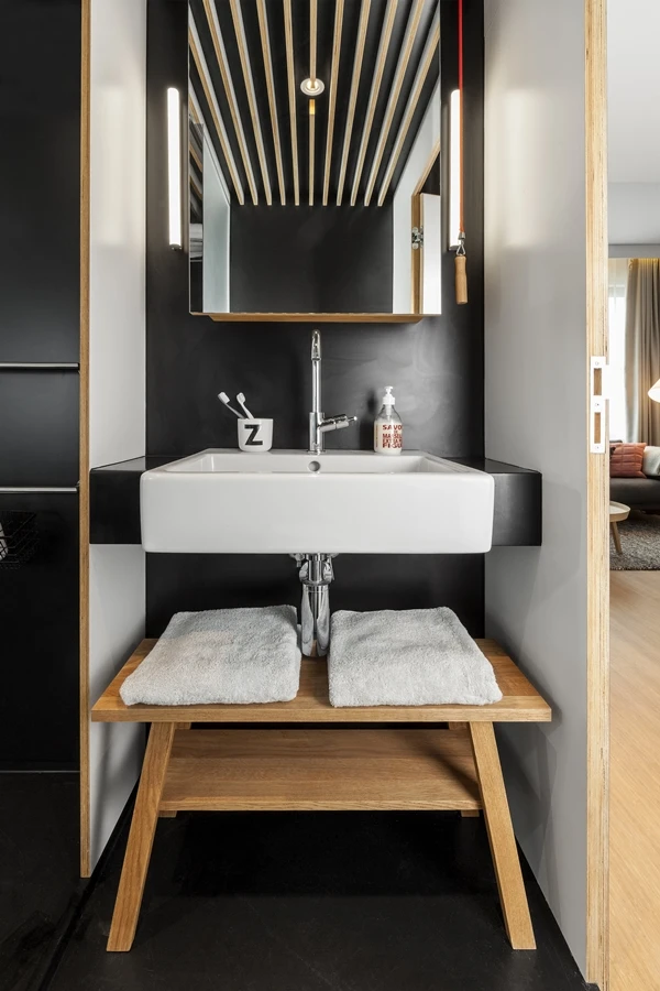 The Zoku Loft has a compact bathroom