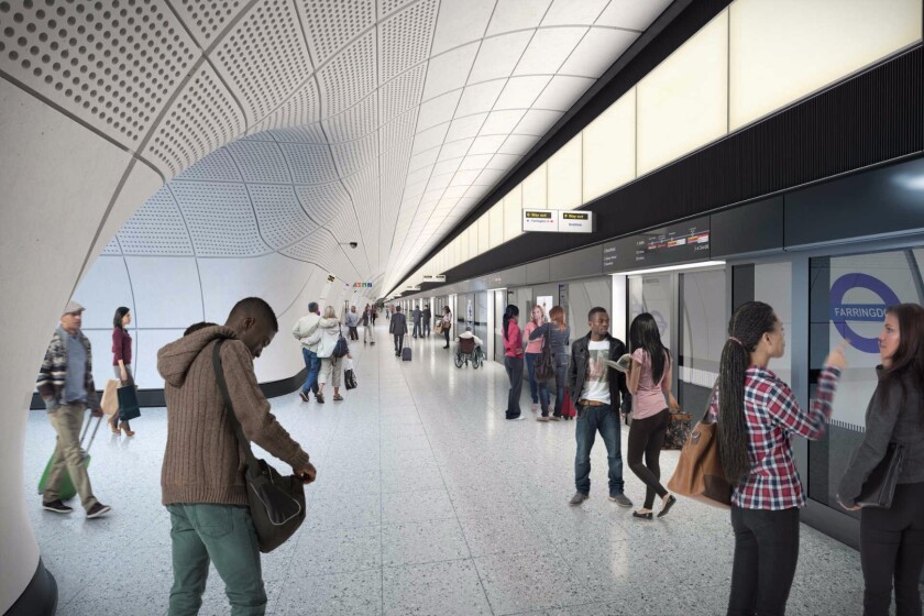 A proposed platform at Farringdon station