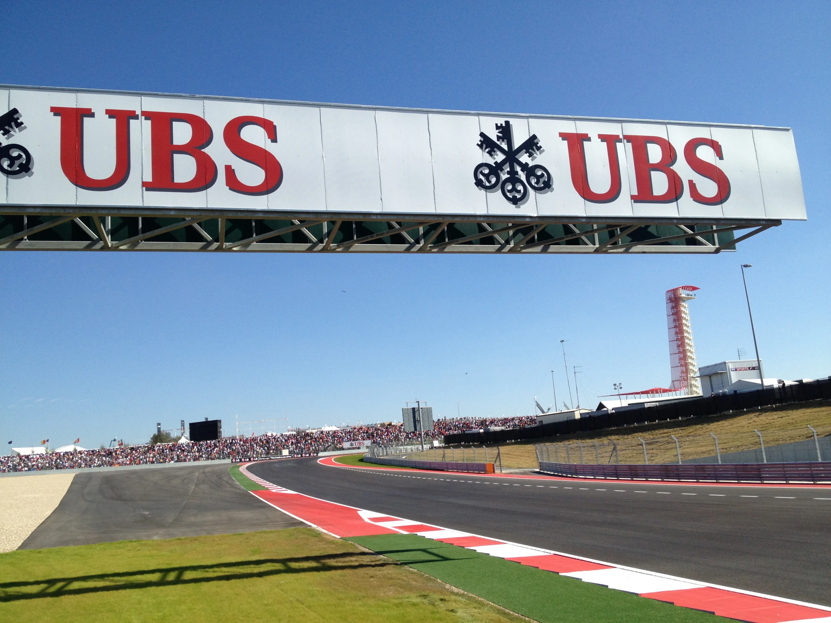 Looking up the track at turn 19 from our flagging station