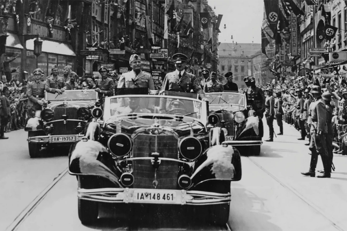 The most expensive car ever to be auctioned is obviously a moving target, because it varies over time depending on which cars have been most recently sold. In 1973, a Mercedes-Benz 770K believed to have been the parade limousine of Adolf Hitler, was sold at auction for $153,000, which was the world automobile auction record at the time. The previous record price had been set at $90,000 in 1972 for Greta Garbo's Duesenberg in autumn 1972. Another 770K that had been used by both Hitler and Italian Fascist dictator, Benito Mussolini (pictured)