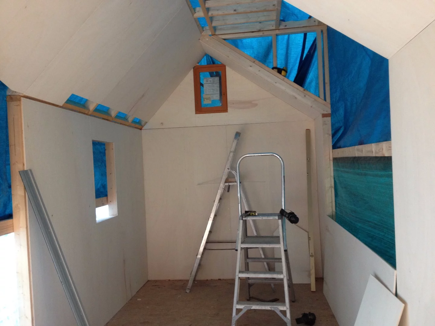 The home's interior starts to take shape