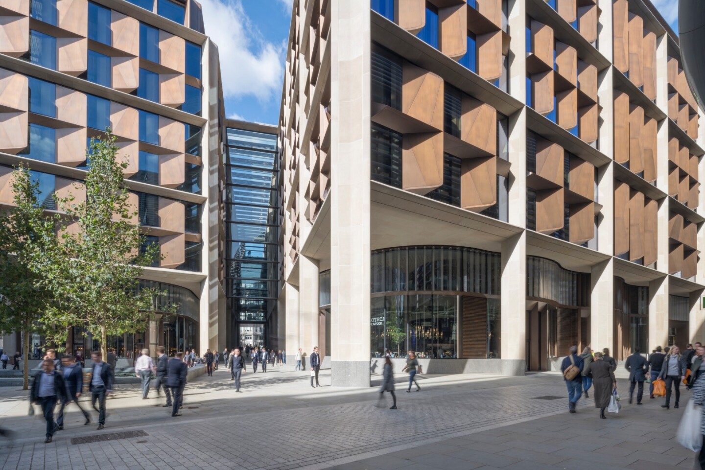 Bloomberg London actually consists of two buildings joined by a bridge
