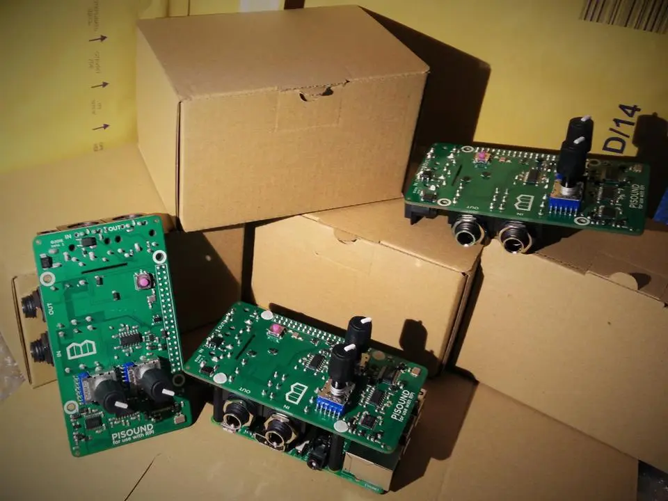 The pisound from Blokas Labs will not be supplied with a Raspberry Pi mini computers