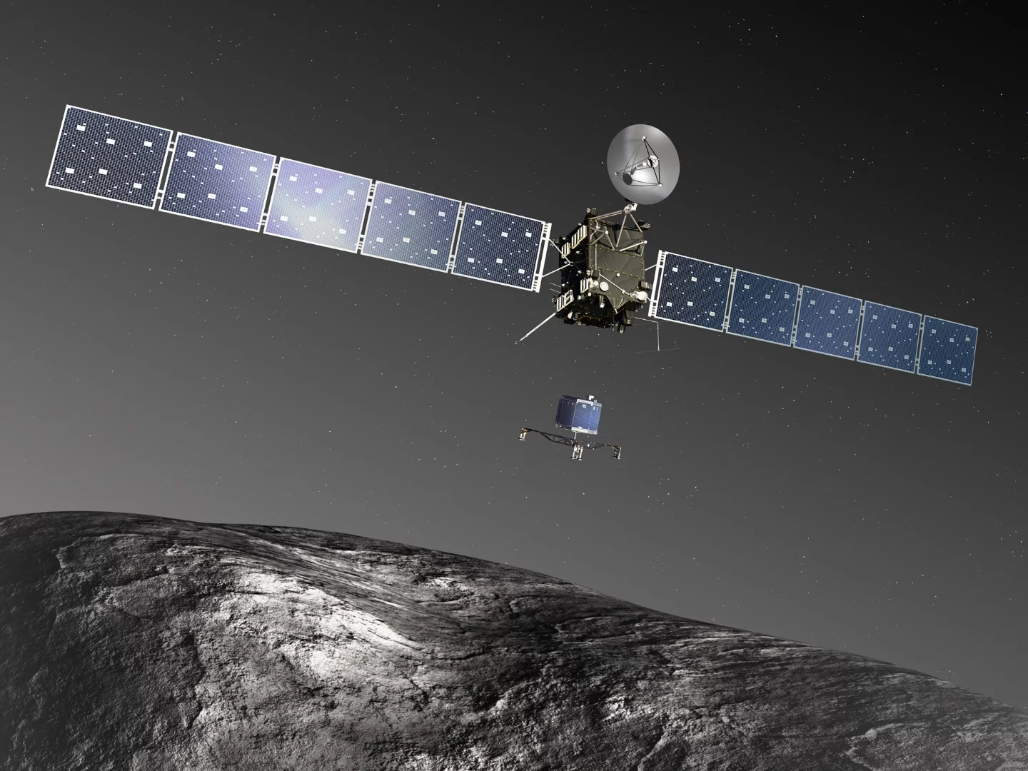Artist's impression of the Rosetta orbiter