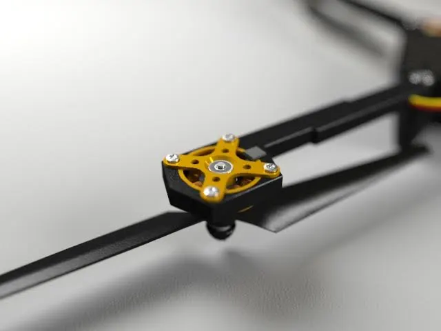 One of the Blu's folding propellers