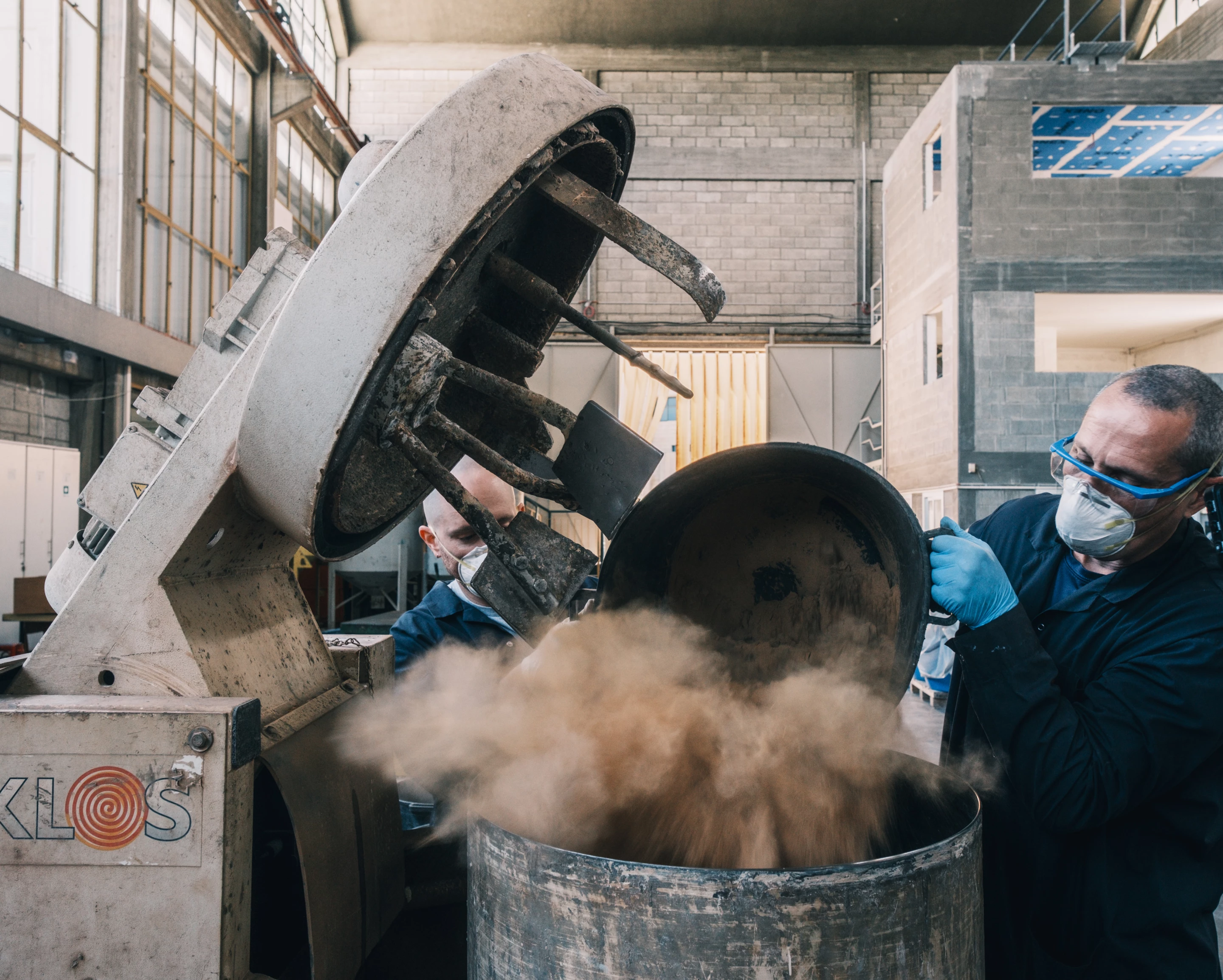 The modular bricks are made from a blend of local soil, bio-based binders, and waste-derived nutrients