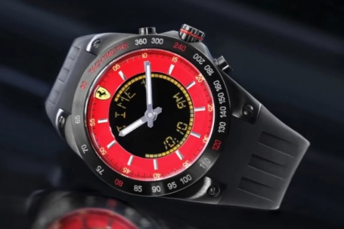 If you can't afford to drive one at least you can look the part wearing the new Ferrari limited edition Lap-Time Chronograph