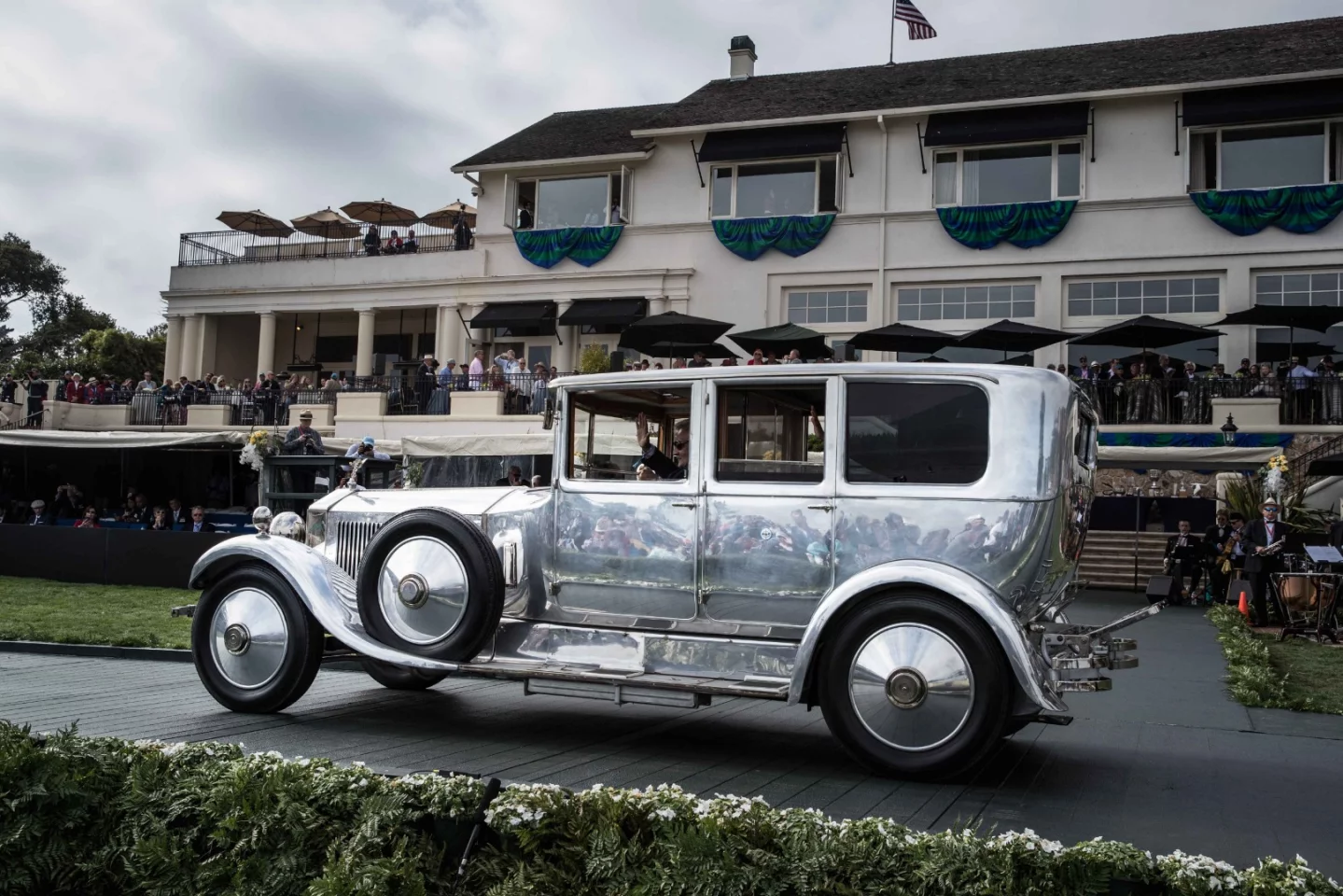 This magnificent 1927 Rolls-Royce Phantom I Windovers Limousine owned by his Highness Maharaja Gaj Singhji of Marwar-Jodhpur, Jodhpur, India, won the Montagu of Beaulieu Trophy