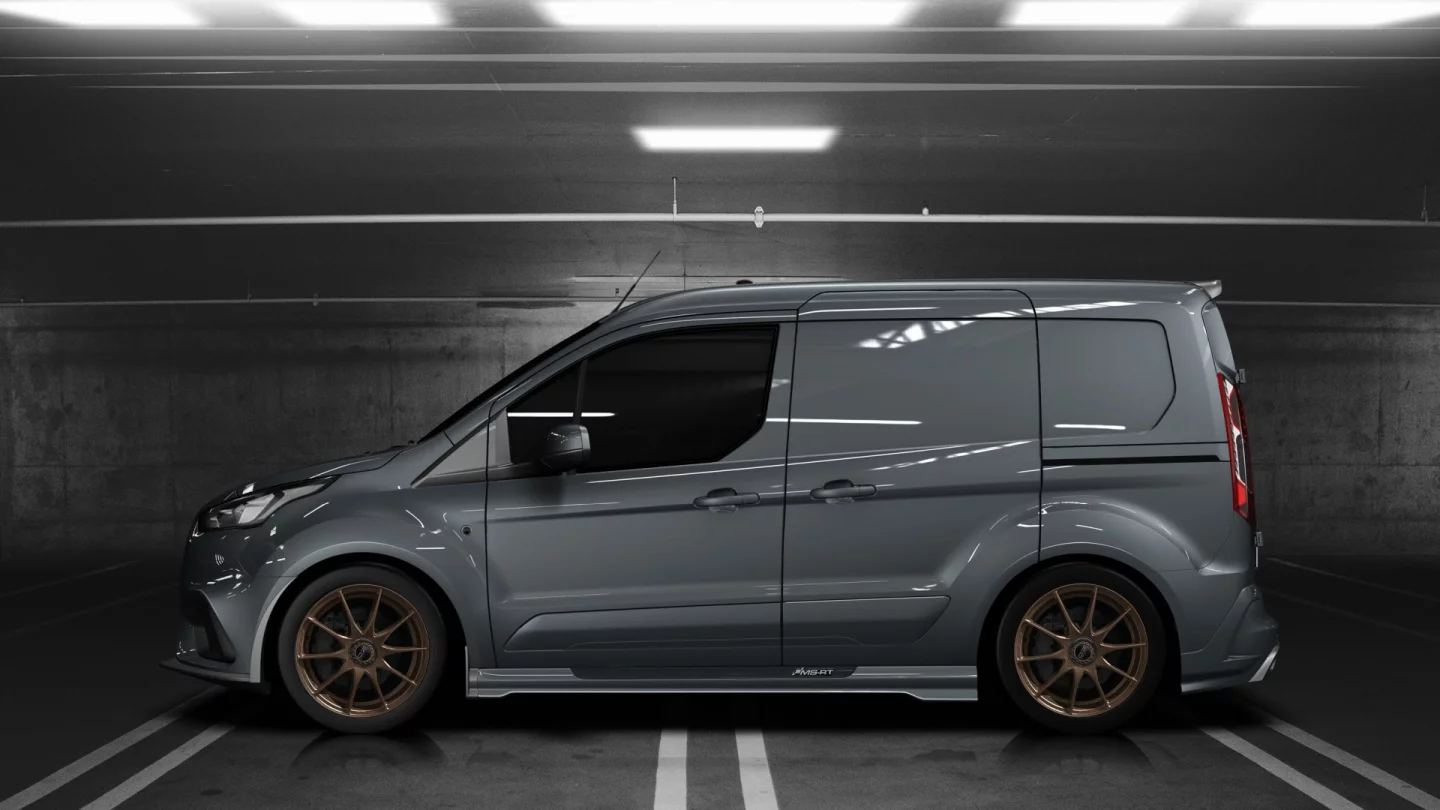 The rally-inspired MS-RT Ford Transit Connect is designed to obtain approval though Ford's accredited Qualified Vehicle Modifiers program