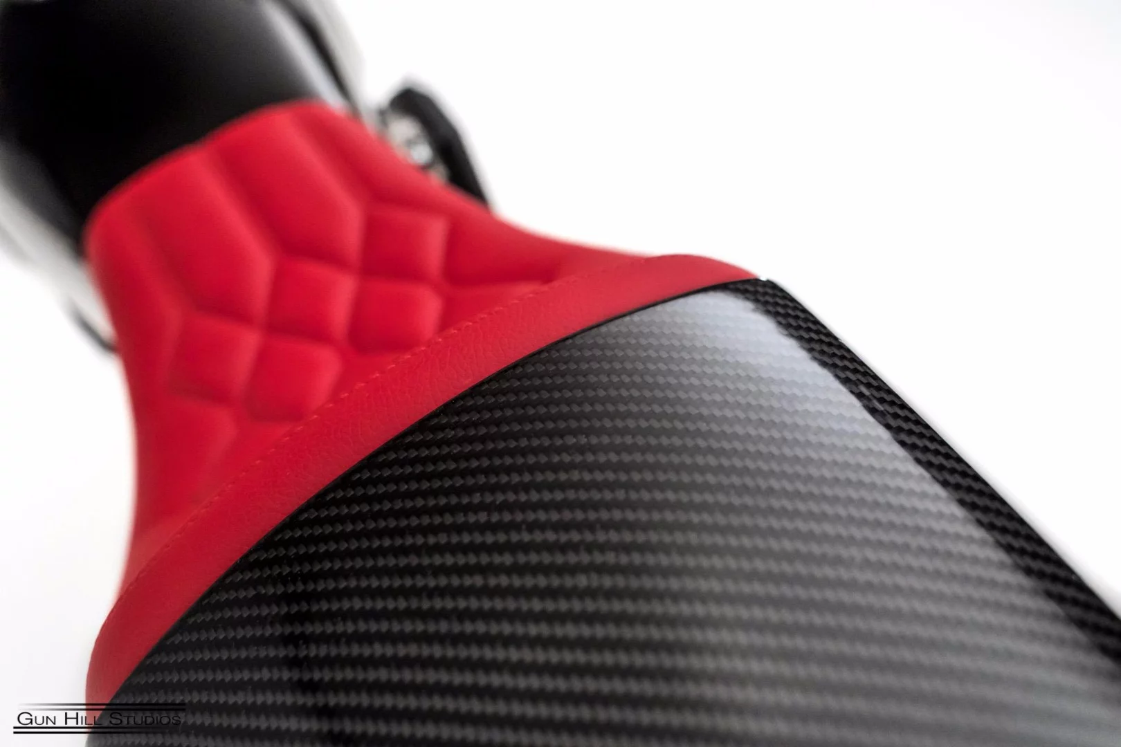 A carbon cover over the passenger's seat of the Hesketh Valiant SC