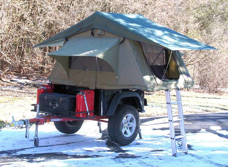 Camping options include a Top Tent, folding table, propane tank bracket and 12V power package