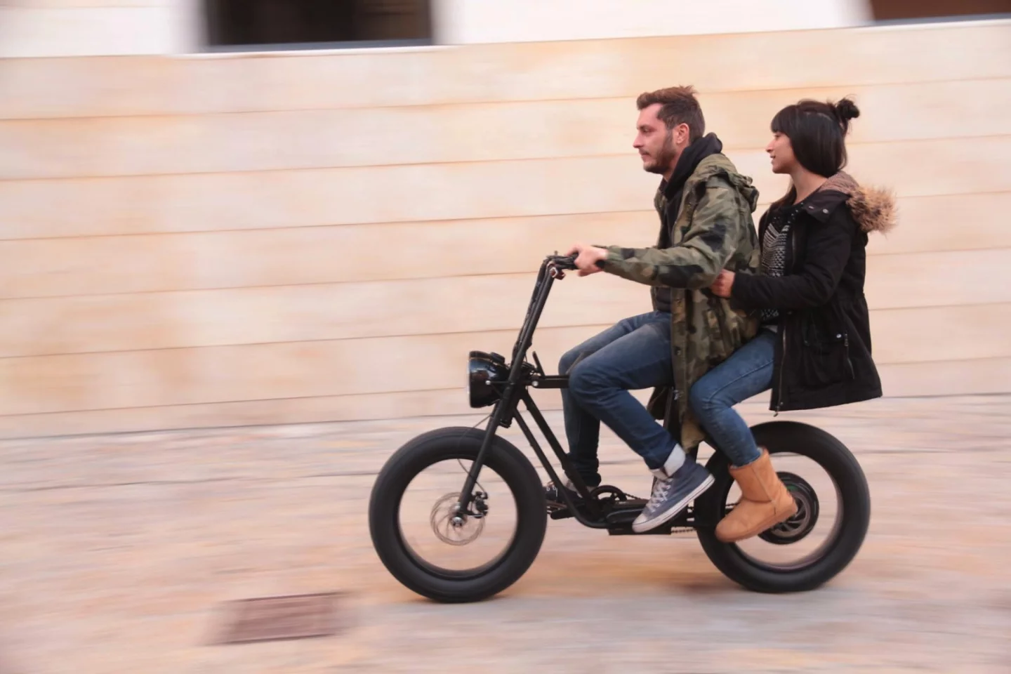 The Moke e-bike is an electric-assist commuter for two