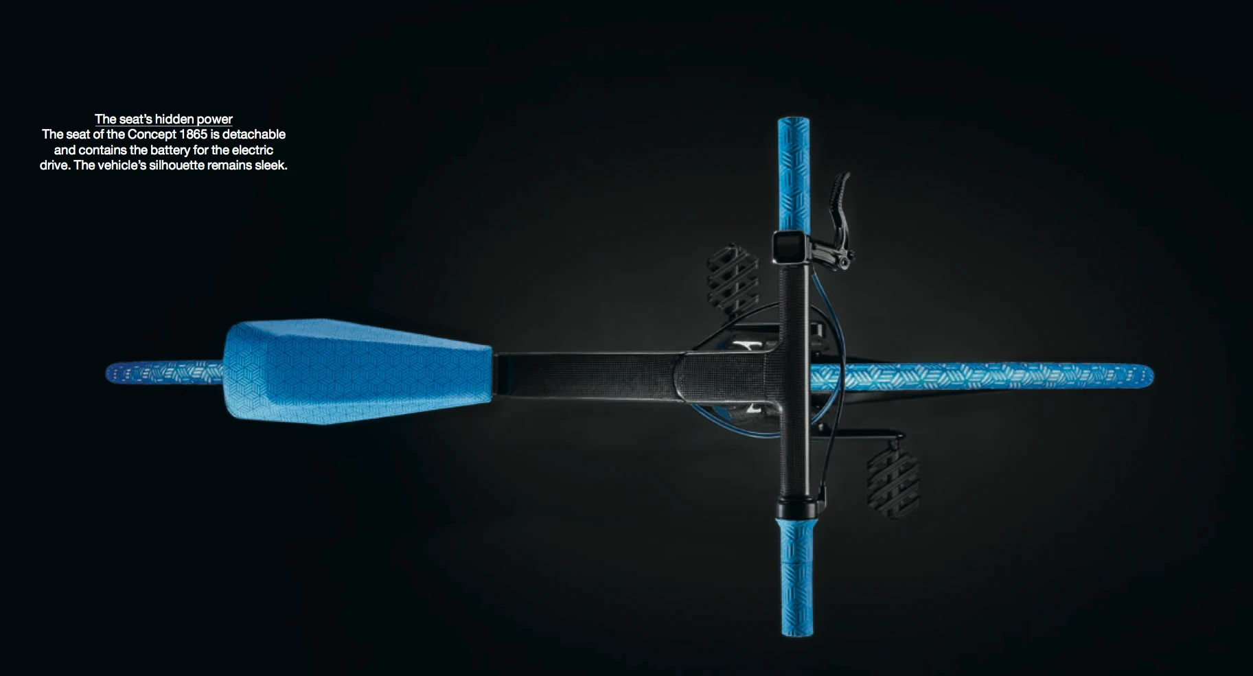 The only metal on the Concept 1865 can be found in the motor, brakes and axles