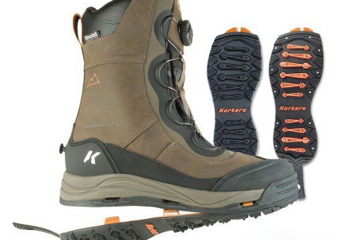 Korkers winter boots feature interchangeable outsoles