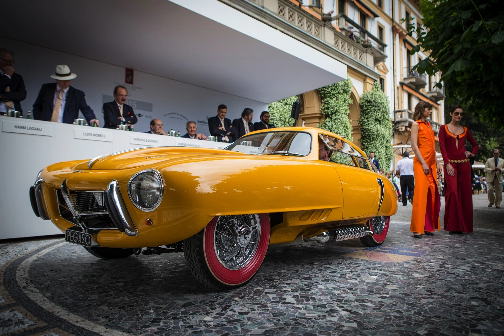 The Trofeo BMW Group Ragazzi award was chosen by polling those in the crowd younger than 16 years of age, and the winner was this spectacular 1952 Pegaso Cupula Coupé owned by Evert Louwman of the Netherlands. Only 90 of these 2.5-litre V8 engine "Spanish Ferraris" were made, and this was the show car at the 1953 World Motor Show in New York’s Madison Square Garden.