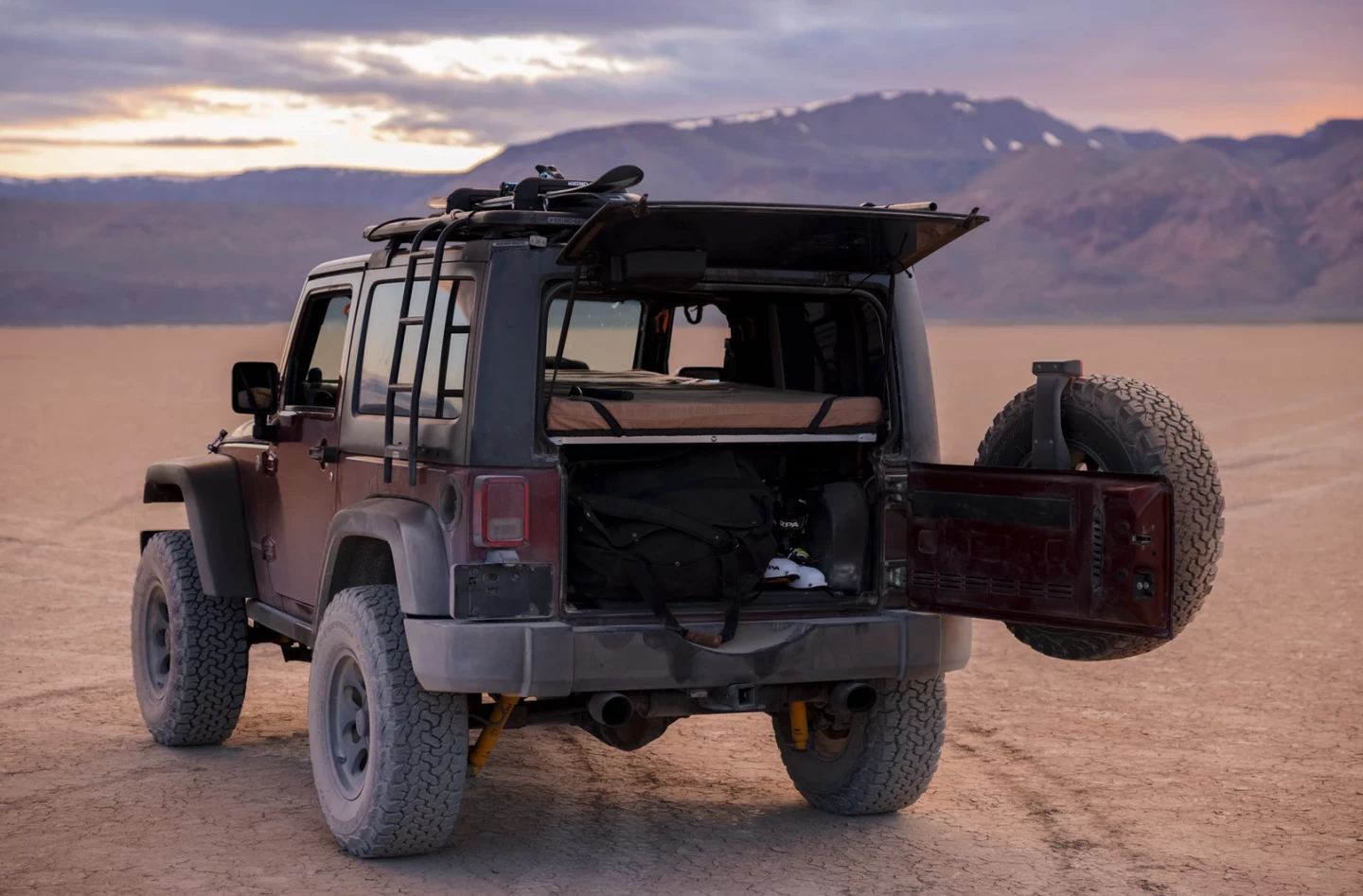The Oryx Platform makes the two-door Jeep Wrangler a light, neatly packaged go/sleep-anywhere adventure rig