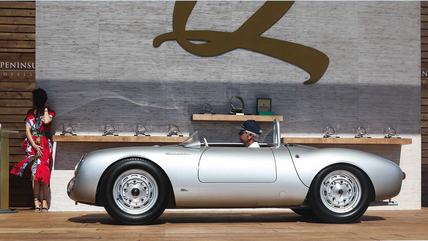 The winner of the Post-War Racing class was this 1955 Porsche 550 owned by Nicolas Clemence of California