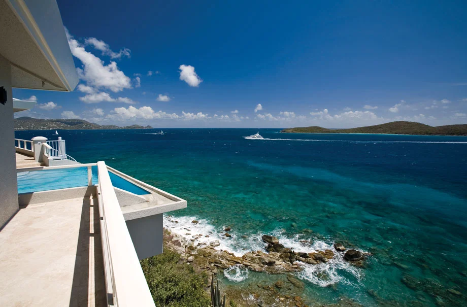 Cabrita Cliff Haus is as precarious as they come. A luxury villa sitting on the cliff off the coast of St Thomas in the US Virgin Islands. The villa is available for short-term holiday rentals