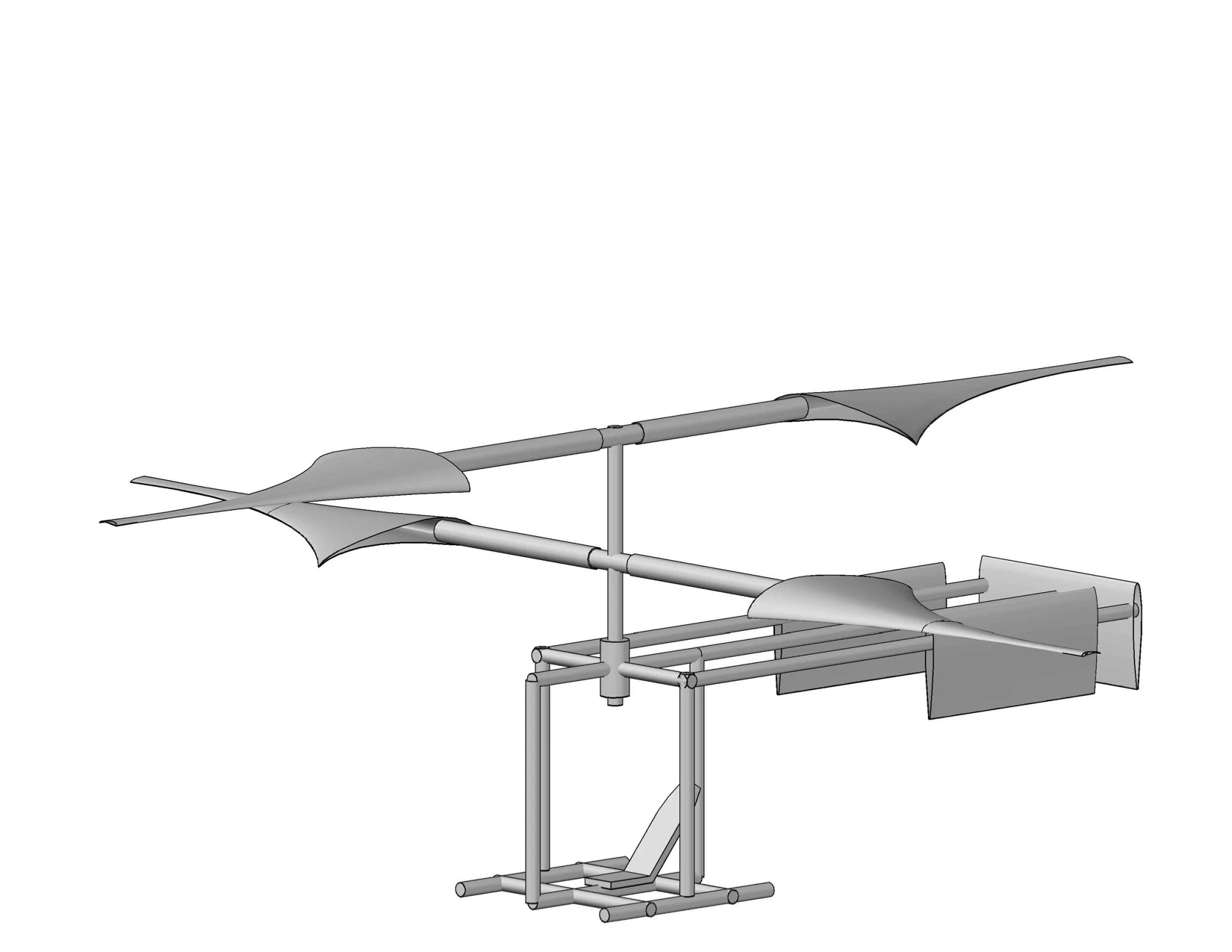 Direction of the current model will be controlled by shifting the weight of pilot, but plans are afoot for a cyclic control system that should offer more precision