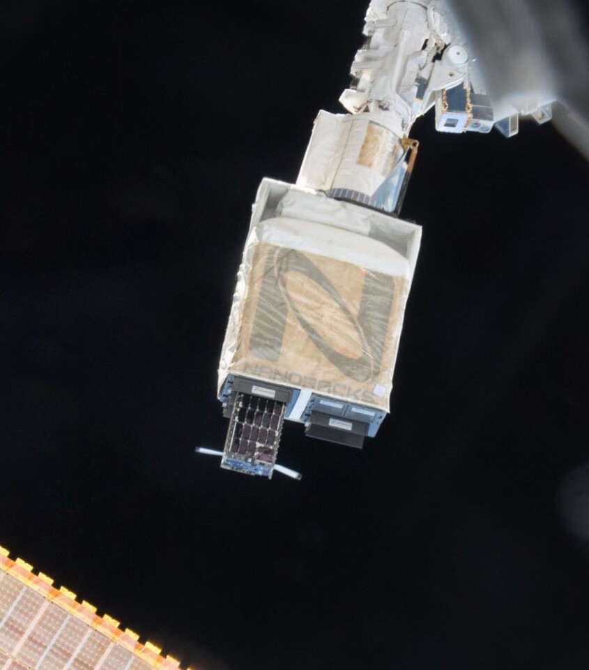 Dellingr being launched from the ISS