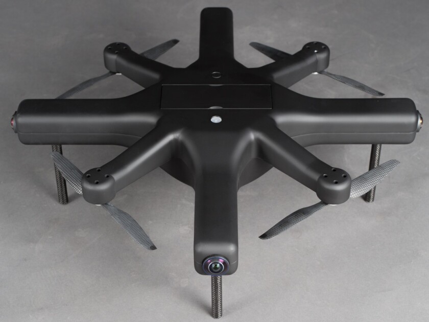 Once a flight is complete and the drone comes down to land, it can be made to compile the footage into a 360-degree video