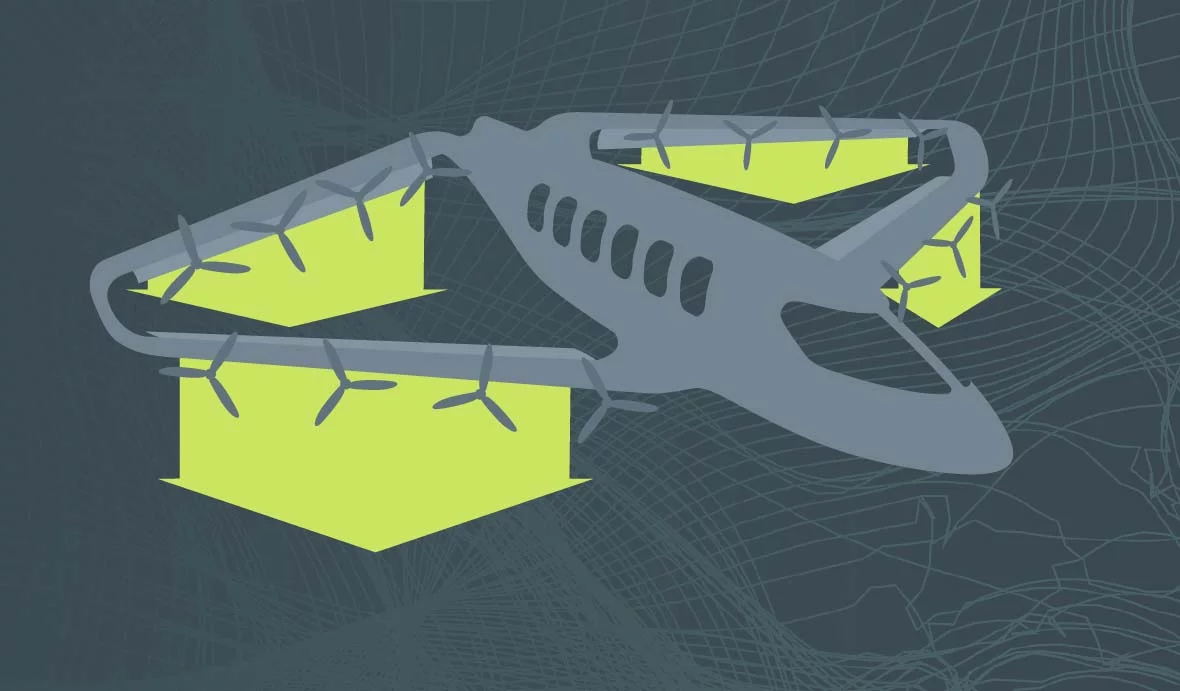 While the props stay pointed forward, flaps at the rear of the wings force the airstream, and the thrust, downwards for vertical takeoff and landing