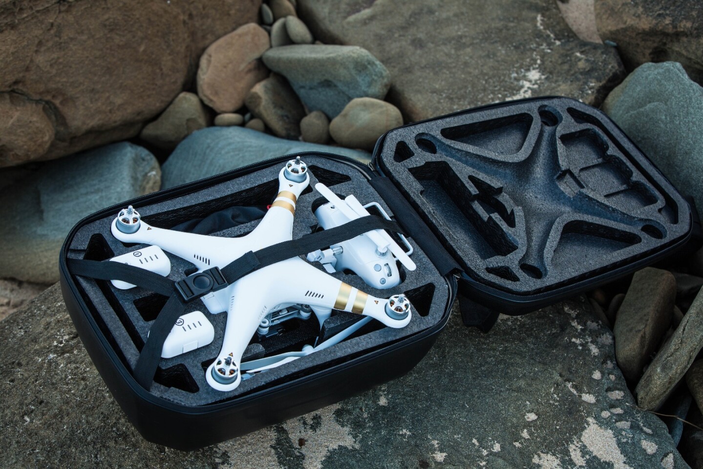 DJI's Phantom 3 Professional - hard shell backpack makes this a very portable system, even for motorcyclists