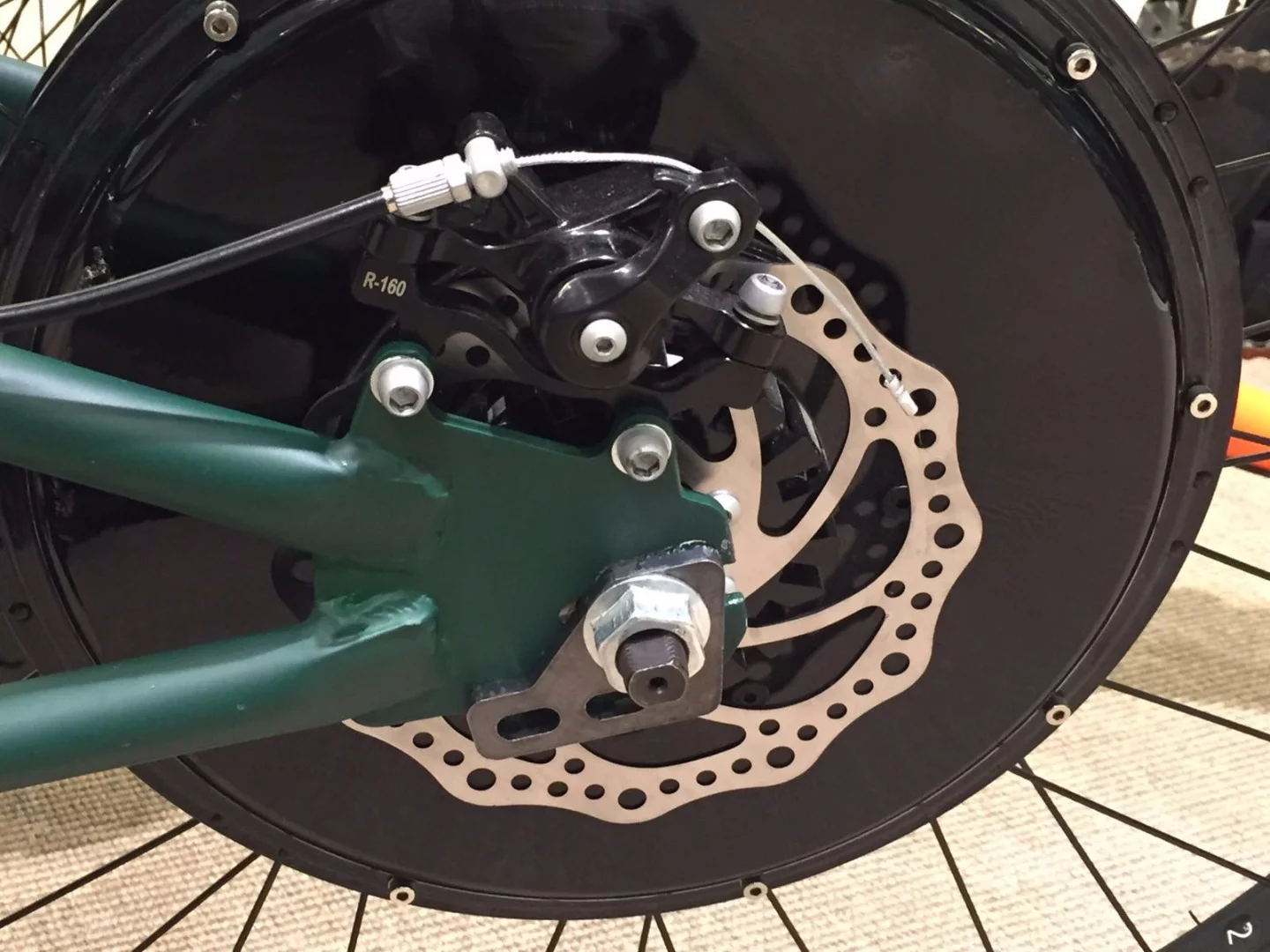 The Cruzer benefits from disk braking front and rear, with regen topping up the batteries