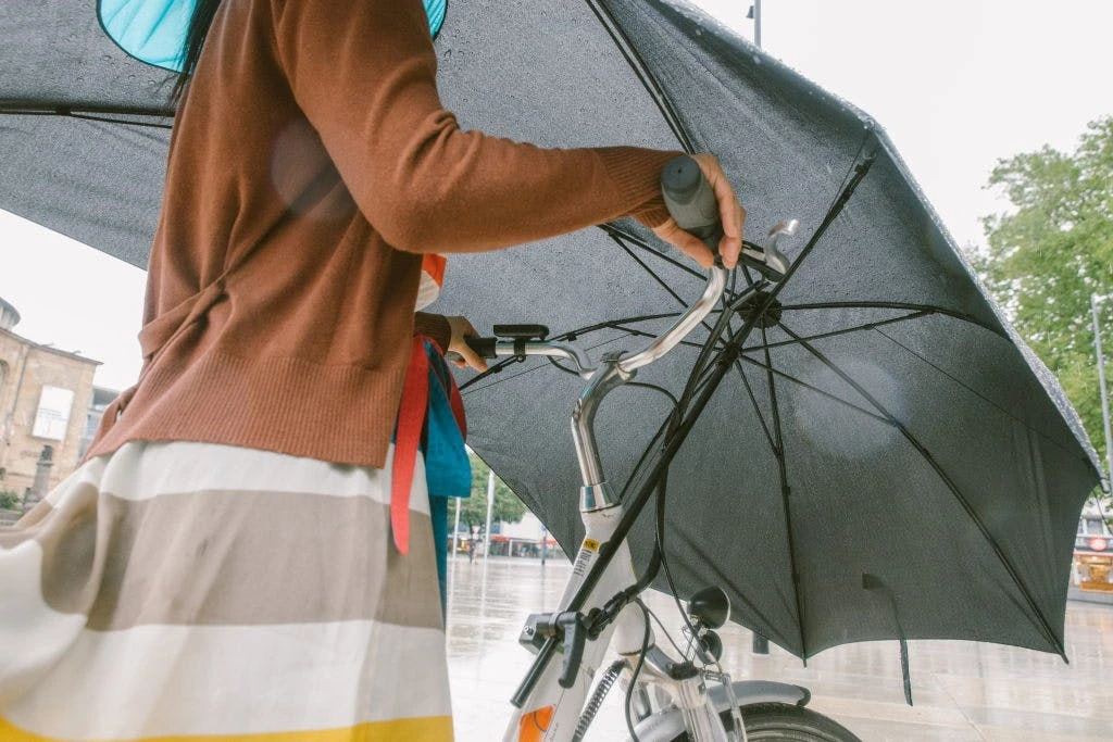 Under cover the Under-Cover bike umbrella