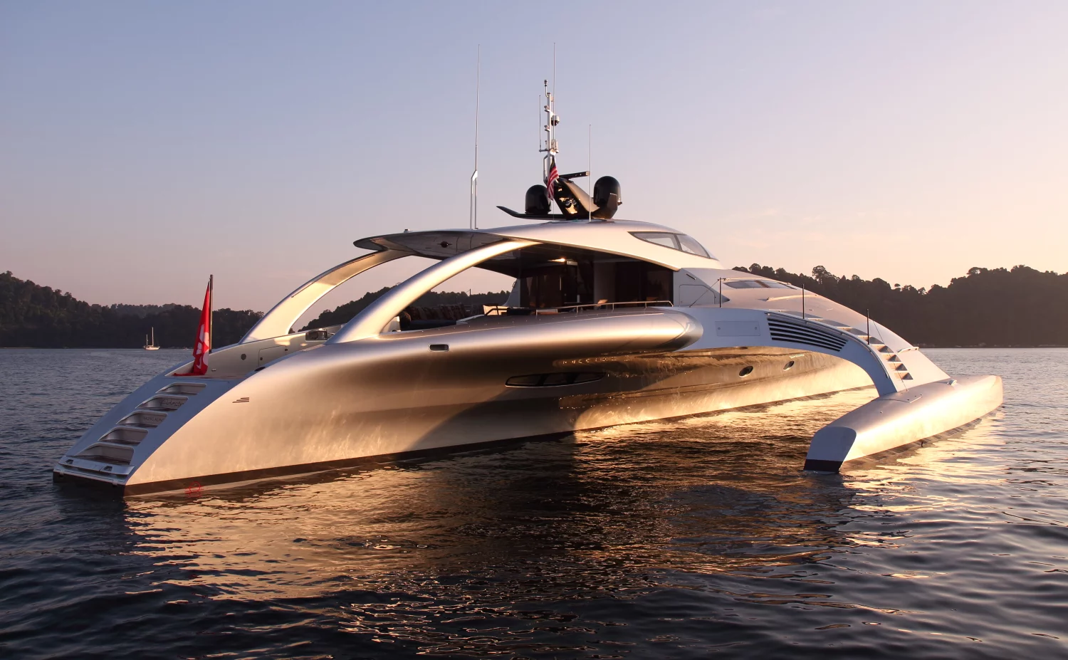 The 42.5-m (139-ft) luxury yacht was launched on the April 11, 2012