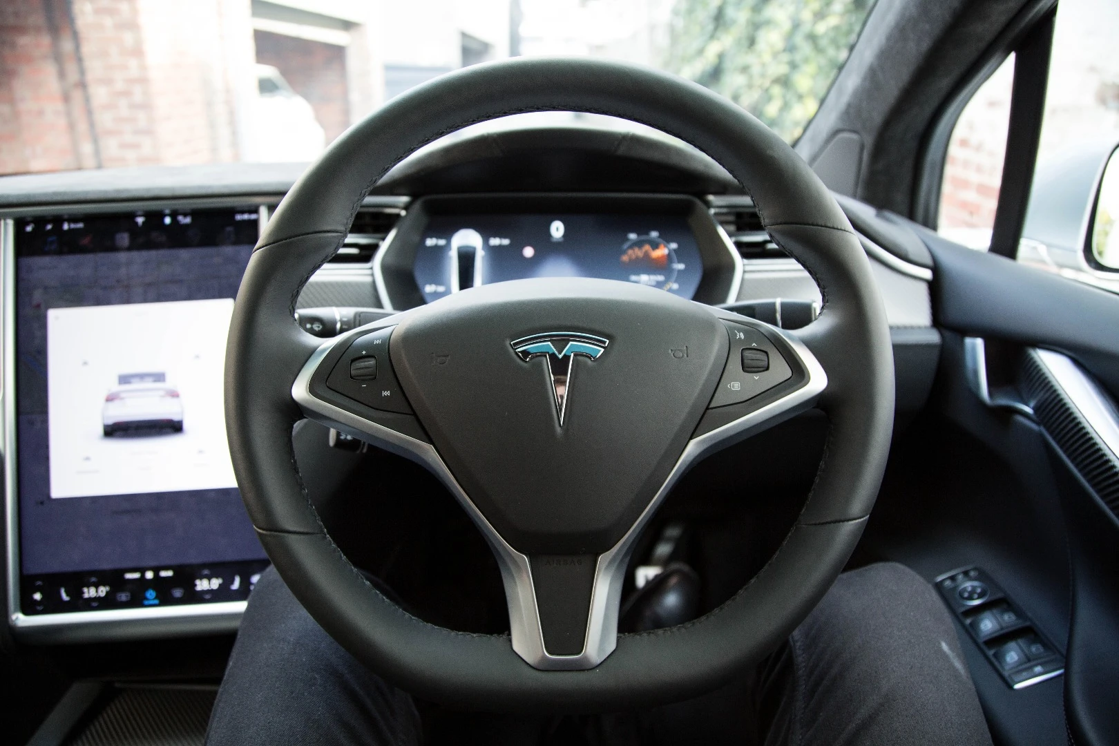 Behind the wheel of the Tesla Model X