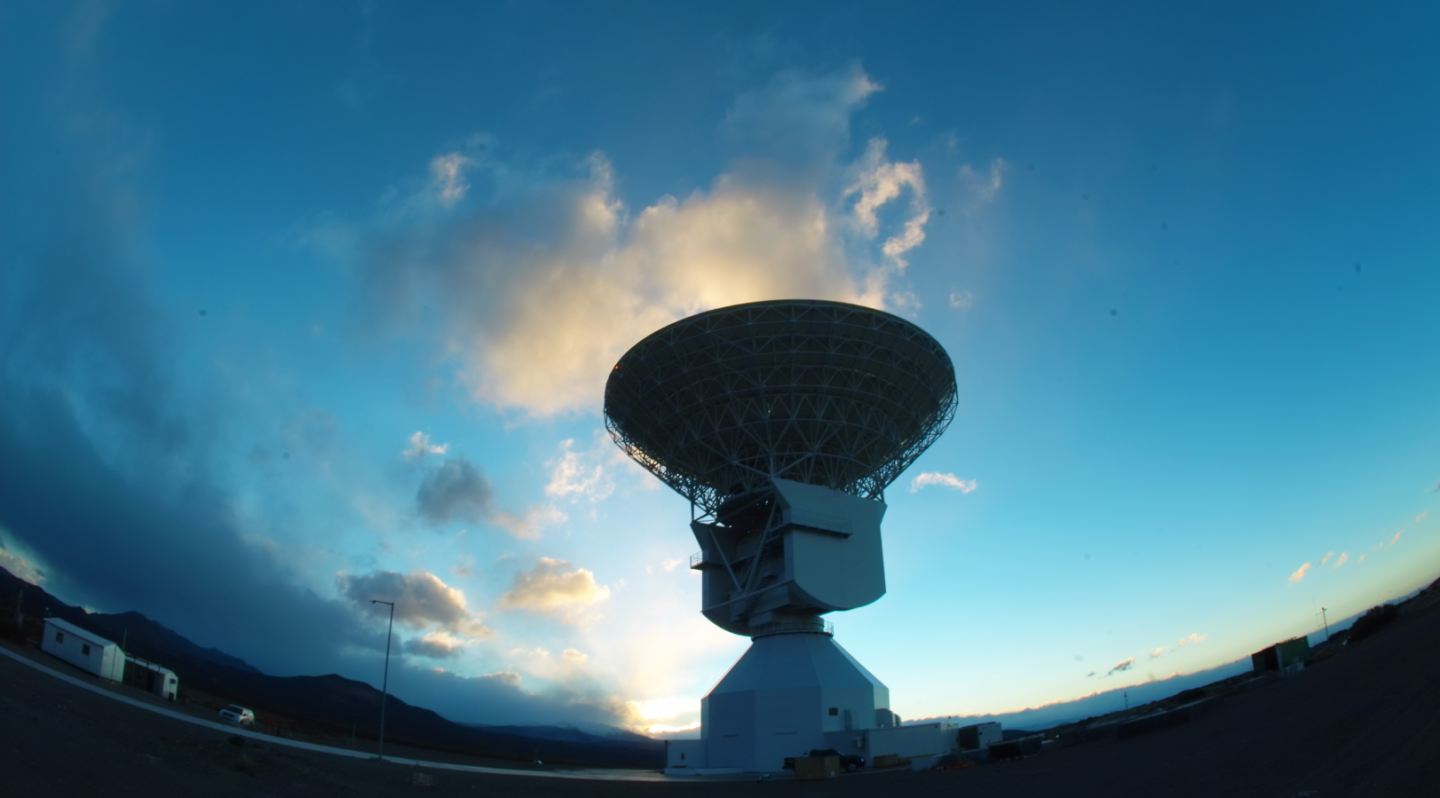 The 35-m dish at Malargüe, Argentina will be used to maximize scientific output for the JAXA mission (Photo: ESA)