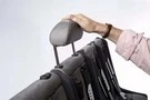 Headrests simply slot into the back of the seat