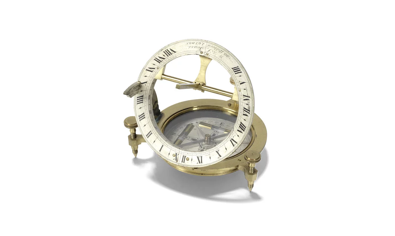 A W & S Jones brass universal equinoctial dial, English, circa 1800