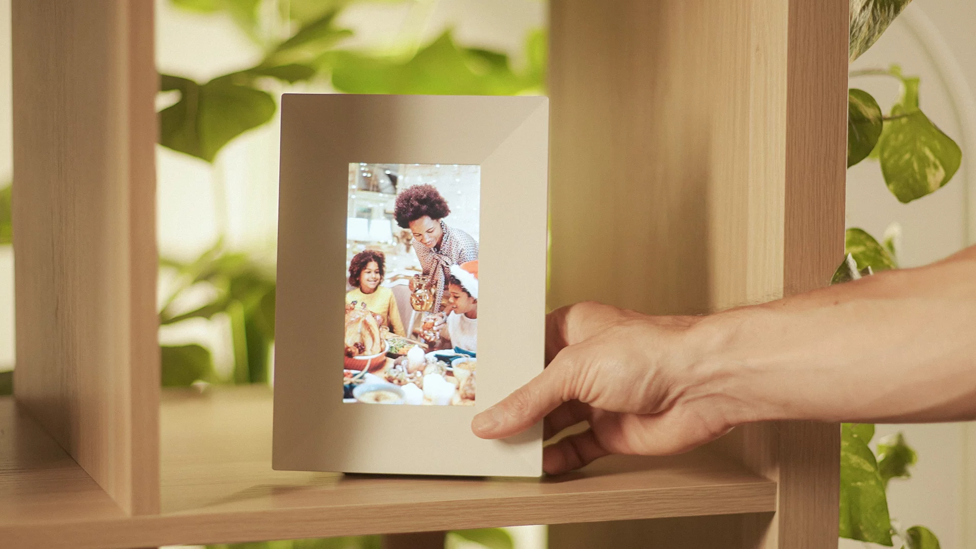 The Looking Glass Go can be optioned with a frame surround for a more traditional photo frame look