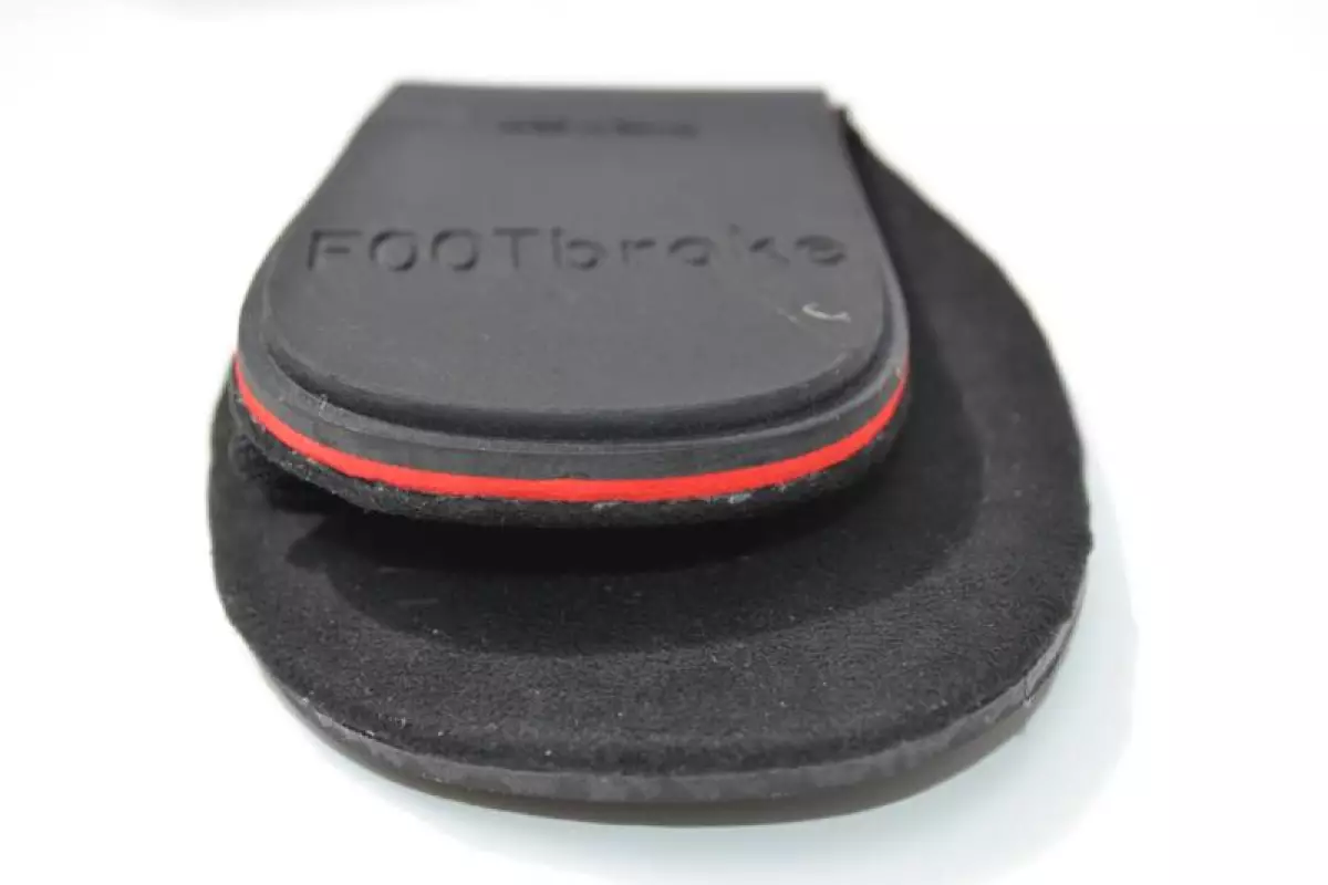 FOOTbrakes fold small enough for a cycling jersey pocket