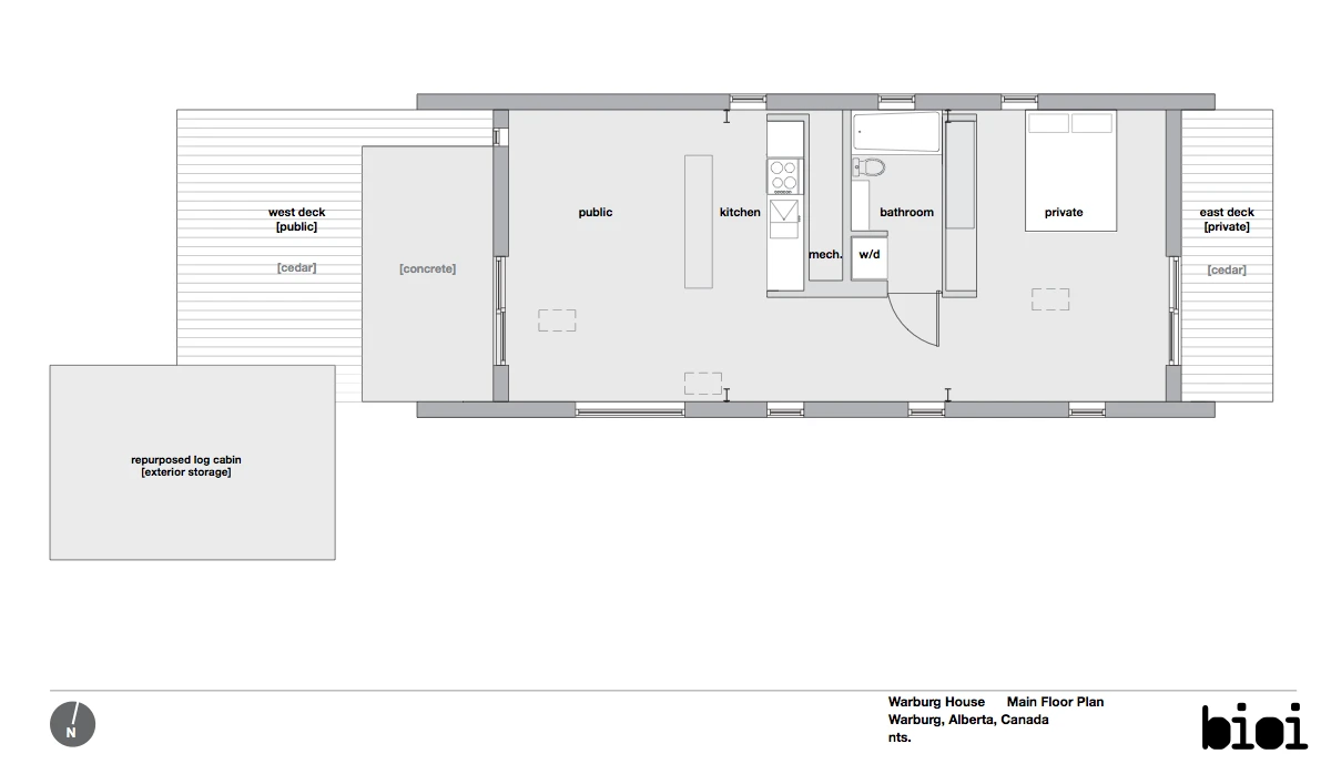 Warburg house plan by Canadian architects Bioi