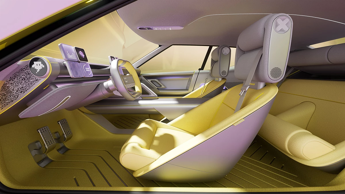 The brightly colored interiors and imaginatively designed hardware look out of this world – especially behind all that wraparound glass