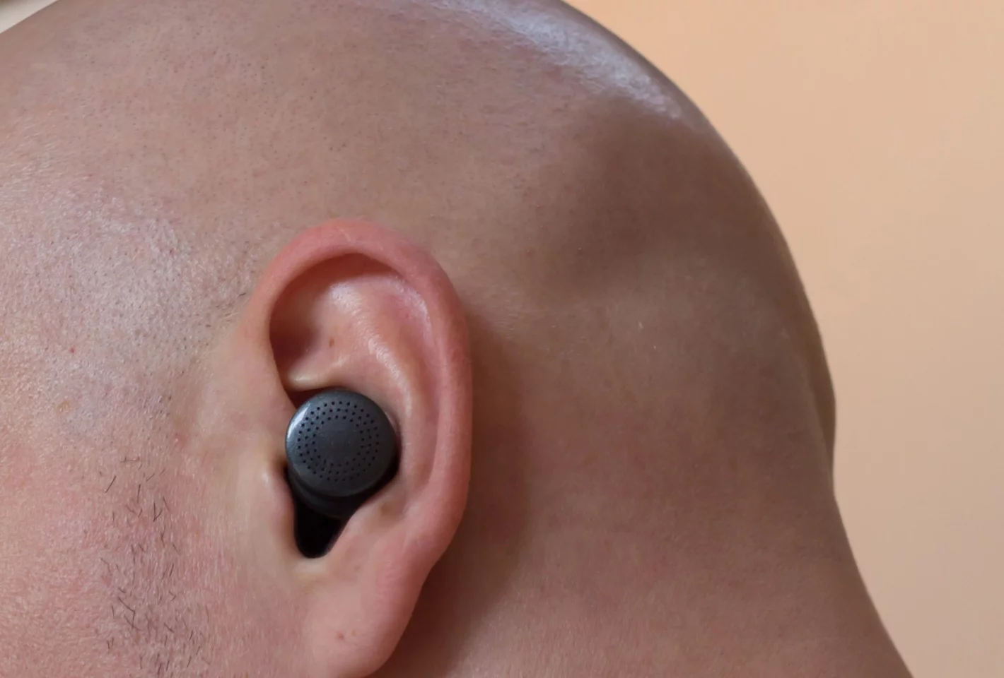 The two Here buds look pretty subtle in ear