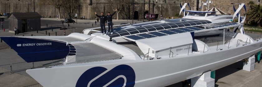 The Energy Observer has been dubbed the "Solar Impulse of the seas"