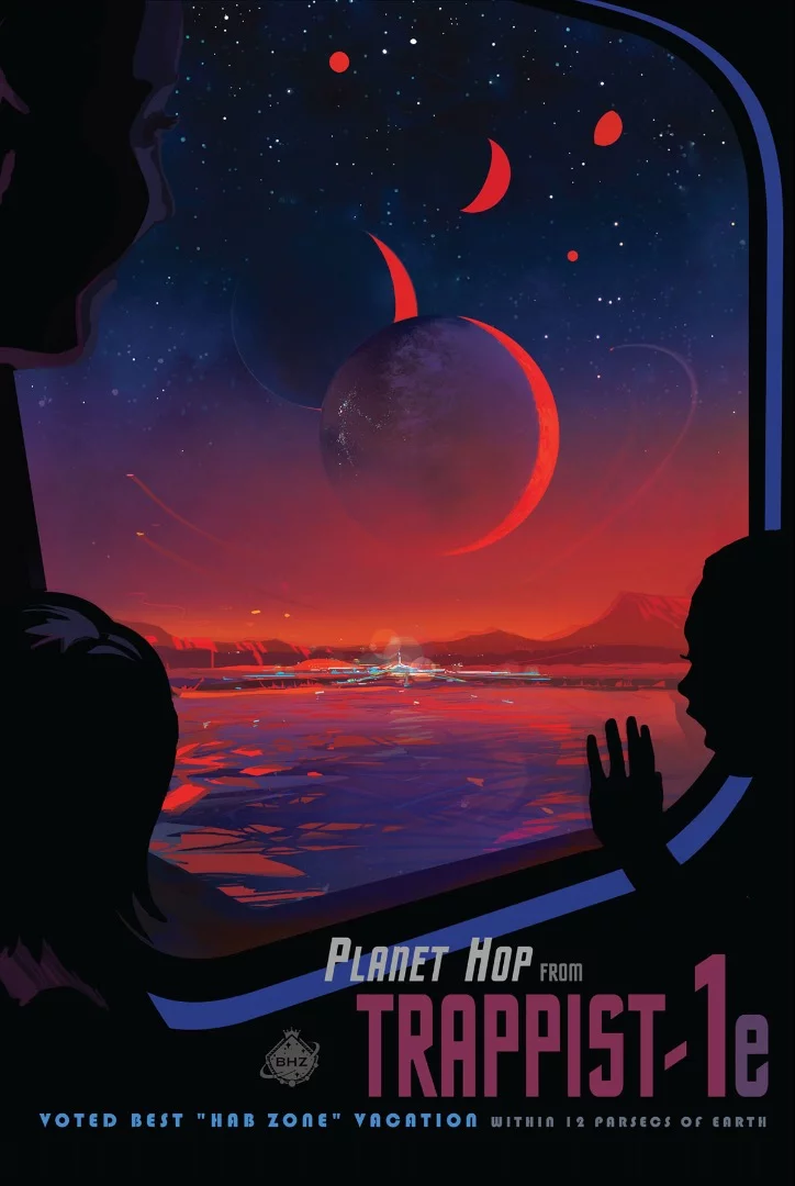The close system of Trappist makes planet hopping akin to visiting several islands close together