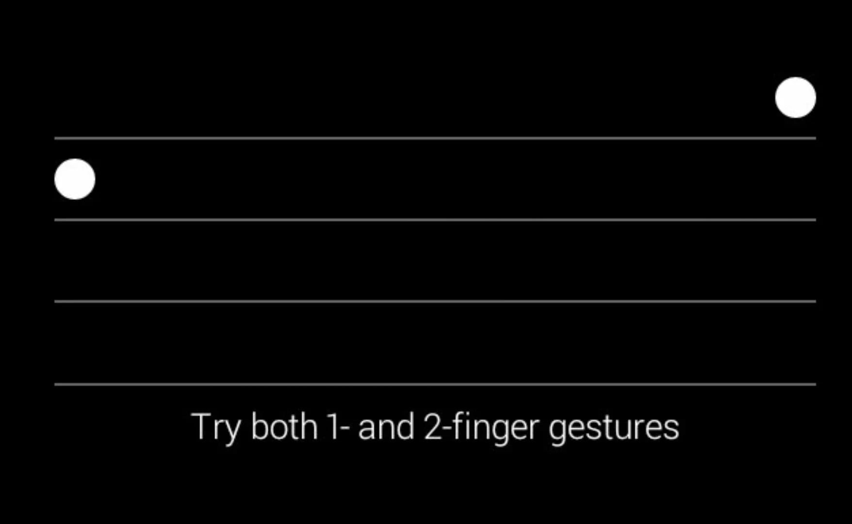 Glass gives you some visual cues when you're setting up your lock screen gestures