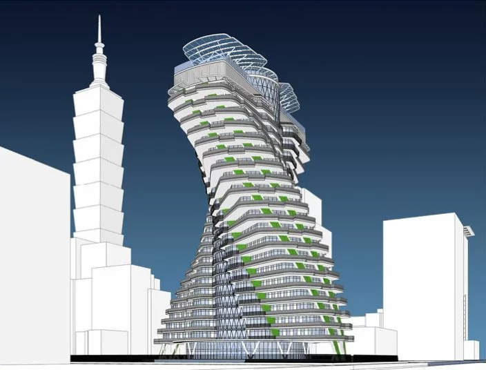 The designers claim that all construction materials and furnishings will be made of either recycled or recyclable materials (Image: Vincent Callebaut Architecte)