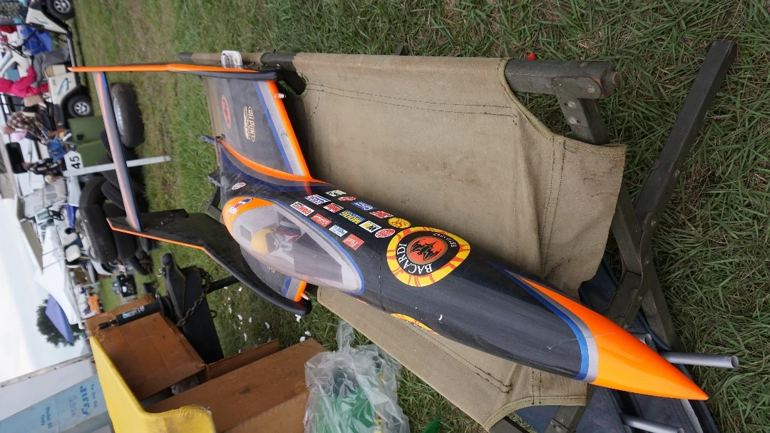 Fun swap meet treasures like this huge jet model airplane are everywhere. Its wings detach and are on the ground next to it. Would look pretty dandy hanging from a shop ceiling - yours for $800.