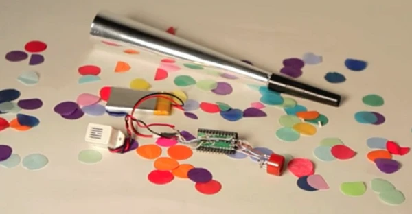 Buzzed Buzzer -- these are the various components that go into making a party horn with a difference