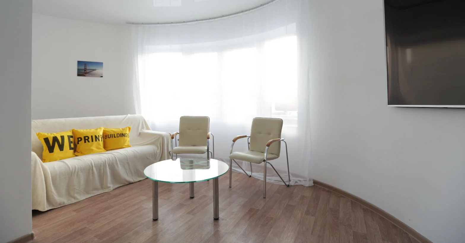 Inside the 3D-printed house