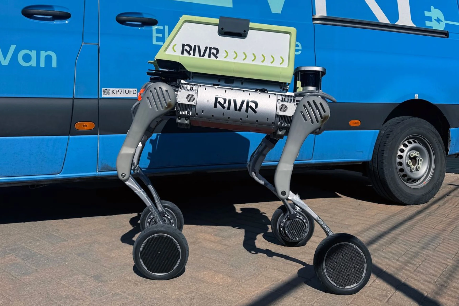 Lps Robot LEVA robot uses legs and wheels for autonomous cargo handling