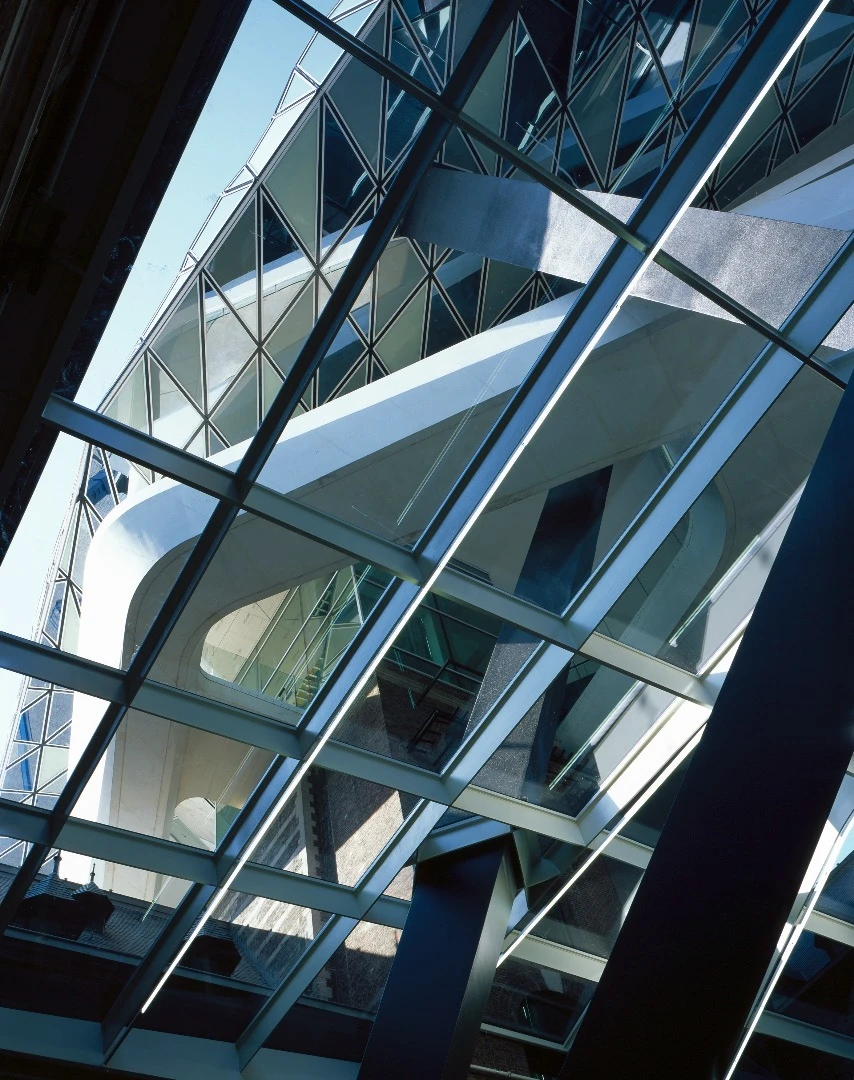 The old fire station's courtyard was enclosed with a new glass roof