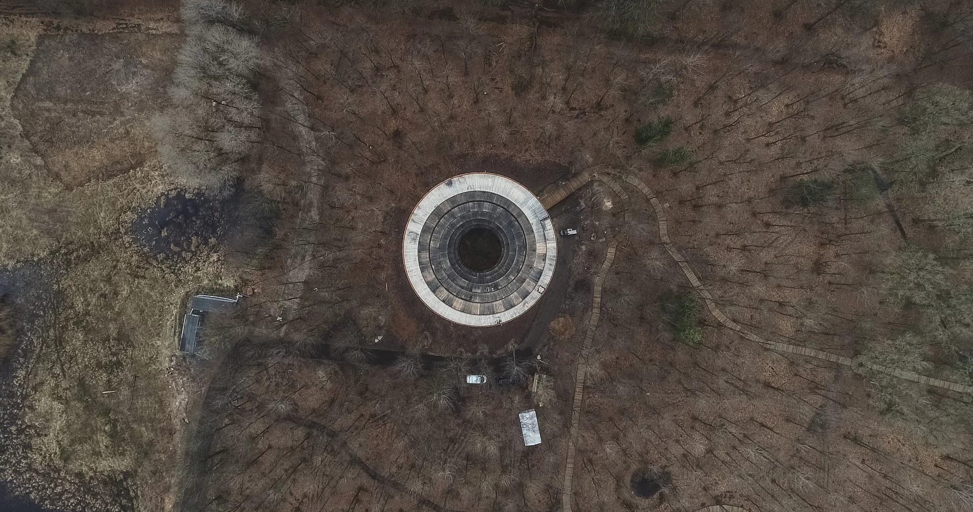 Construction photo of the Camp Adventure Tower