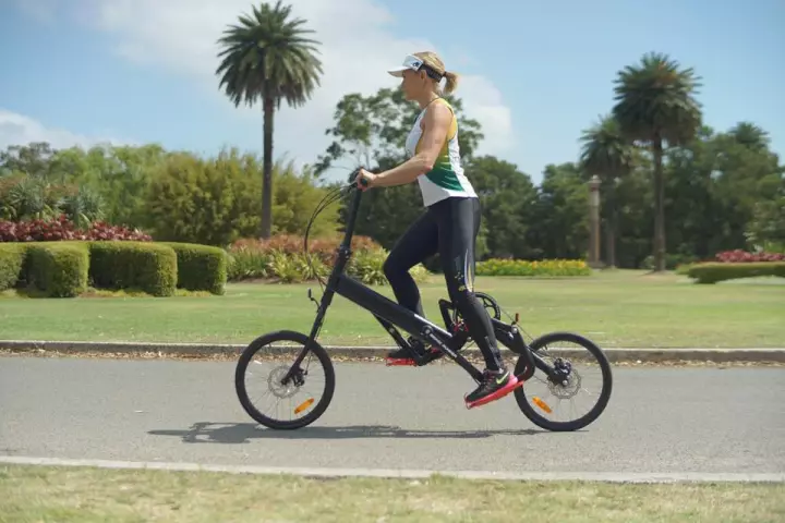 It may look like it's made for cycling without sitting down, but the Bionic Runner is designed more for running without receiving impact injuries